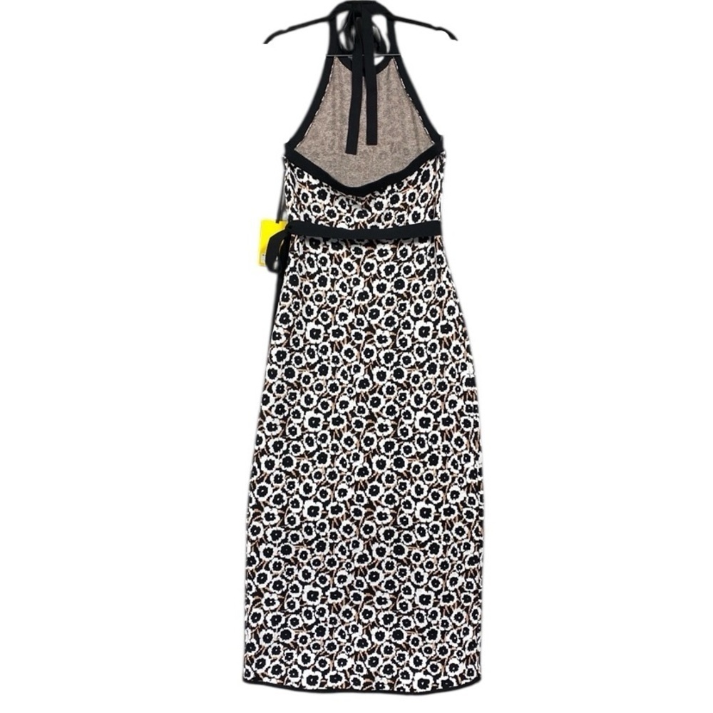 NEW Diane Von Furstenberg Target Poppy Print Halter Tie Knit Midi Dress Size M - Picture 5 of 8